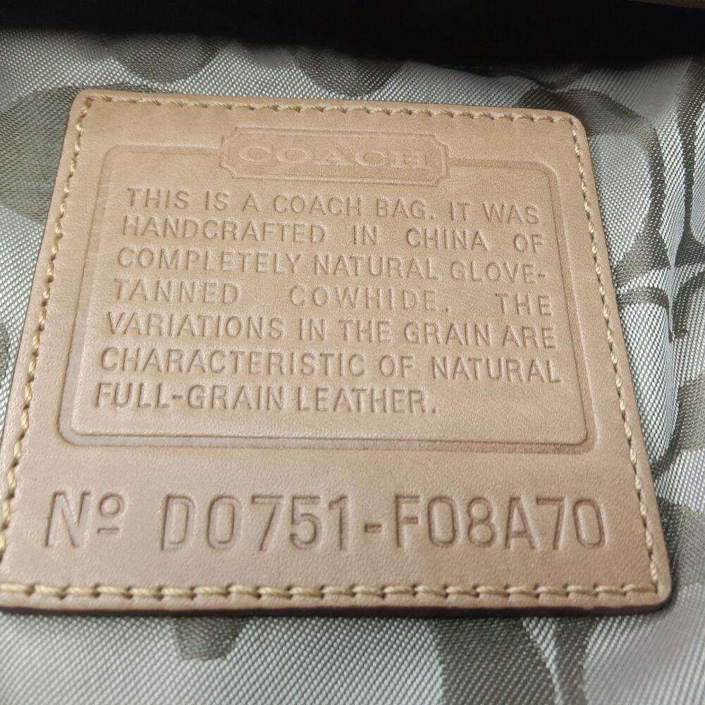 Coach Hampton F08A70 Shoulder Bag Brown Leather Tassel Belted Vintage Y2K - Picture 8 of 10